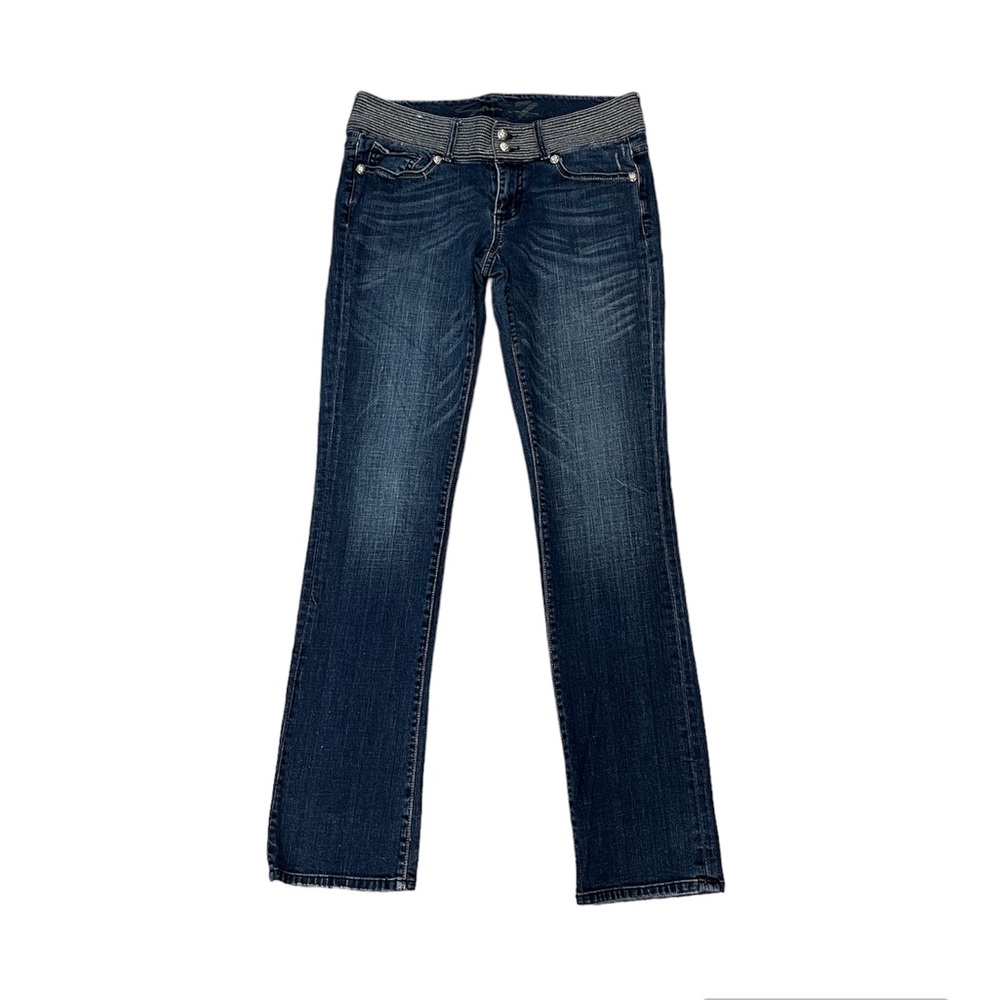 Seven7 Dark Wash Mid-Rise Straight Leg Jeans Size 6